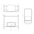 Composición de Baño Lavabo en Cerámica y Espejo Made in Italy - Chantal Viadurini