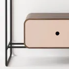 Composición de Baño Lavabo en Cerámica y Espejo Made in Italy - Chantal Viadurini