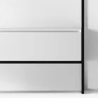 Lavabo de composición de baño en cerámica y espejo Made in Italy - Hoscar Viadurini