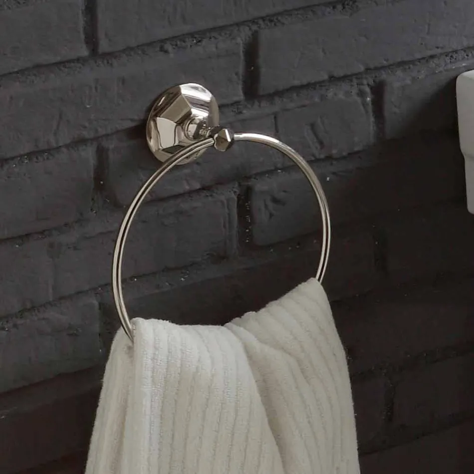 Composición de la pila del baño en cerámica blanca columna Ania Viadurini