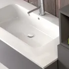 Composición de baño suspendida en fenix gris humo made in Italy, Nápoles Viadurini