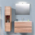 Mueble de baño 90 cm, lavabo Wah, espejo y columna - Becky