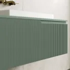 Composición de baño verde salvia con lavabo de resina Made in Italy - Artemide Viadurini