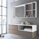 Composición de muebles de baño, diseño moderno y suspendido Made in Italy - Callisi8 Viadurini
