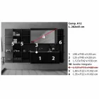 Composición de muebles de baño suspendidos y modernos, muebles de diseño - Callisi12 Viadurini