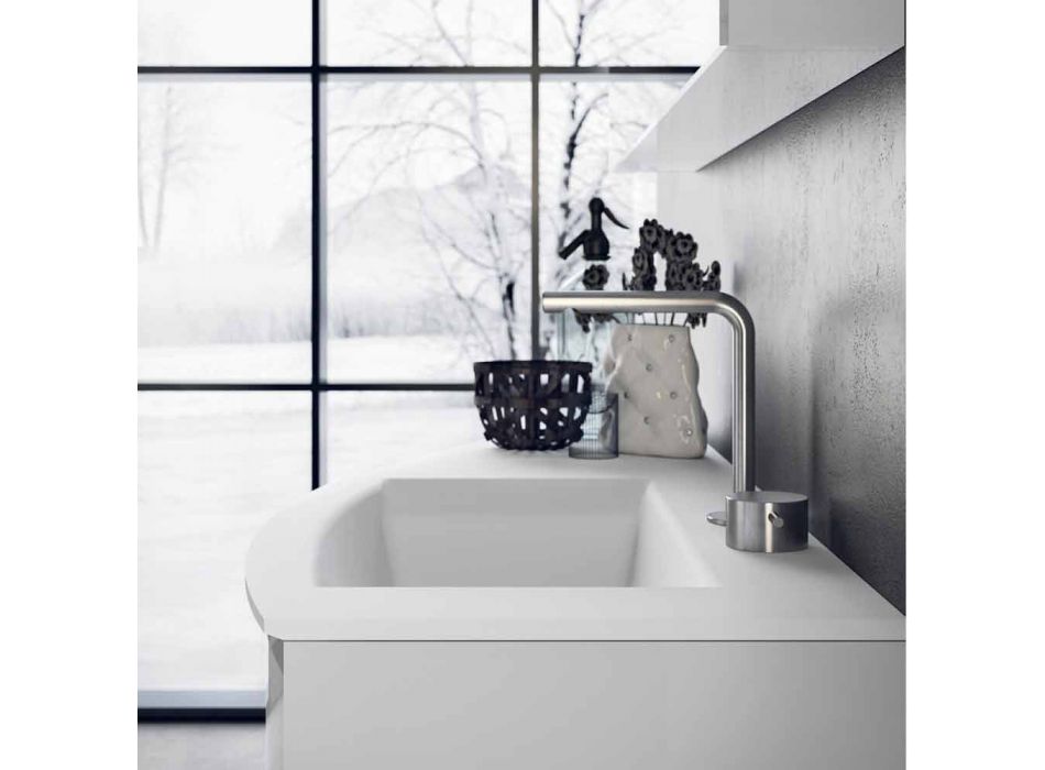 Composición de baño moderna y suspendida Made in Italy Design - Callisi7 Viadurini
