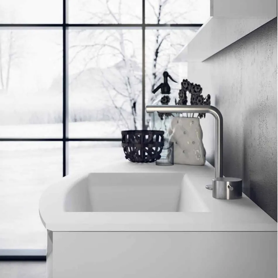 Composición de baño moderna y suspendida Made in Italy Design - Callisi7 Viadurini