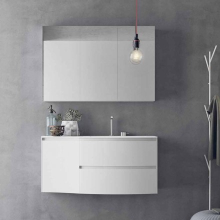 Composición de baño moderna y suspendida Made in Italy Design - Callisi7 Viadurini