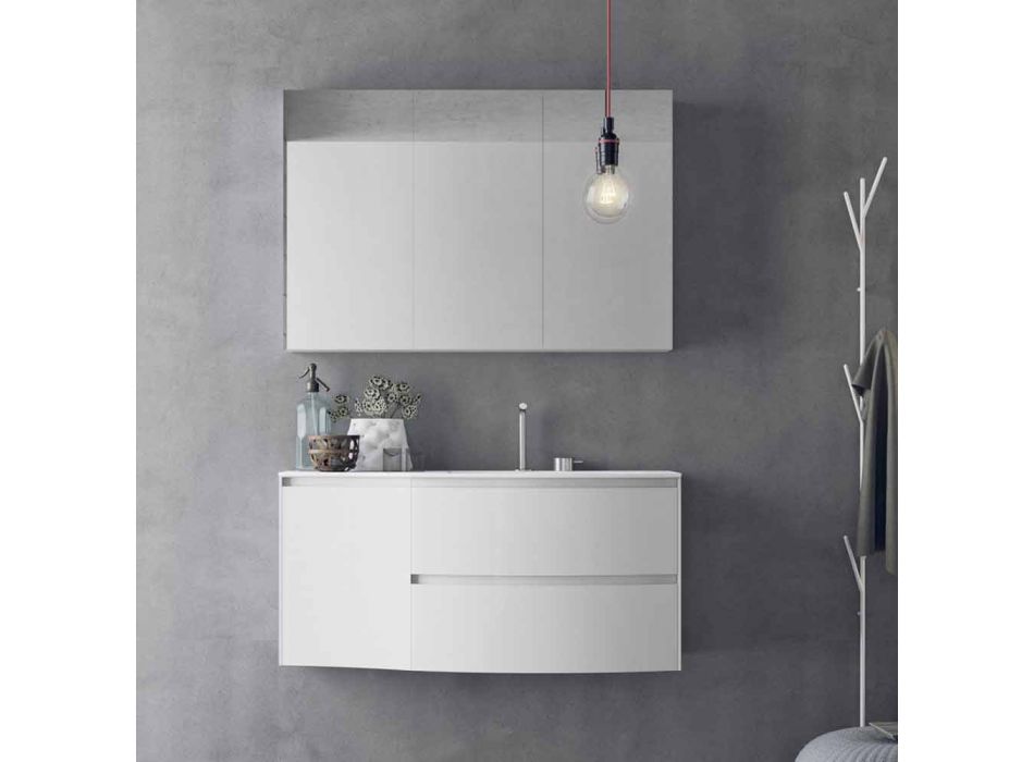 Composición de baño moderna y suspendida Made in Italy Design - Callisi7 Viadurini