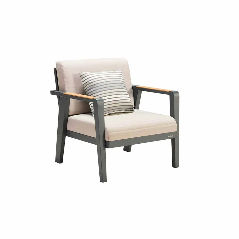 Sofá de 2 plazas, 2 sillones y mesa de centro Garden Composition - Moira Viadurini