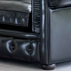 Composición de salón con sofá, sillón y banco Made in Italy - Spassoso Viadurini