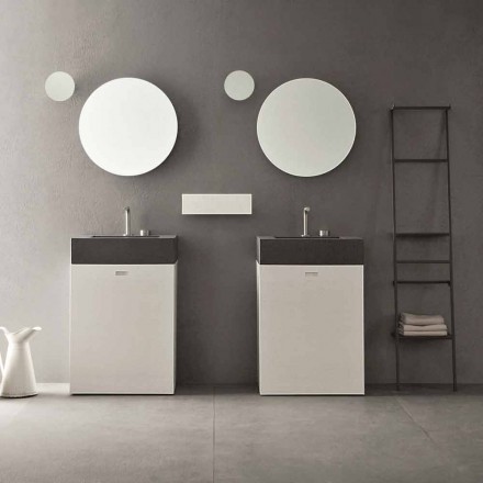 Composición del piso de muebles de baño de diseño moderno - Farart10 Viadurini