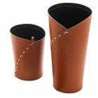 Composición de oficina de diseño moderno en cuero Made in Italy - Giulio Viadurini