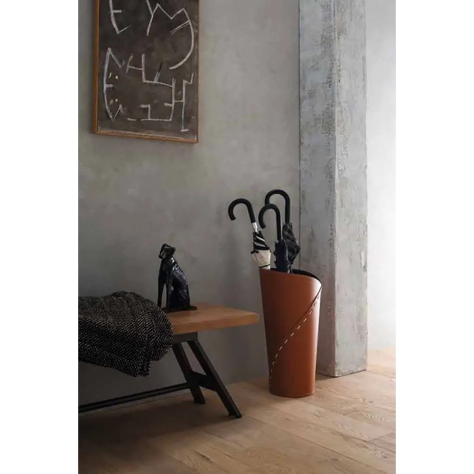 Composición de oficina de diseño moderno en cuero Made in Italy - Giulio Viadurini