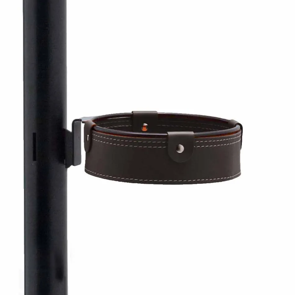 Composición de oficina de diseño moderno en cuero Made in Italy - Andrea Viadurini