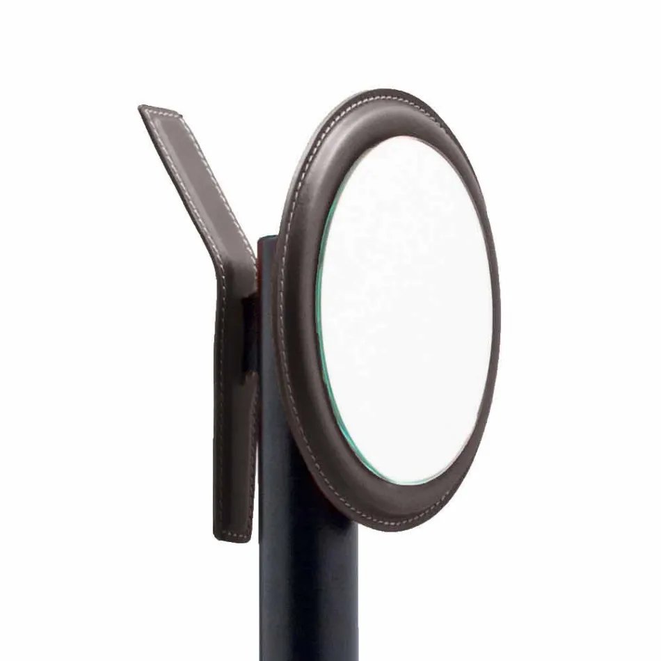 Composición de oficina de diseño moderno en cuero Made in Italy - Andrea Viadurini