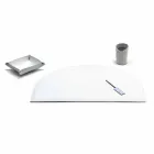 Composición moderna de oficina de cuero regenerado Made in Italy - Meduna Viadurini