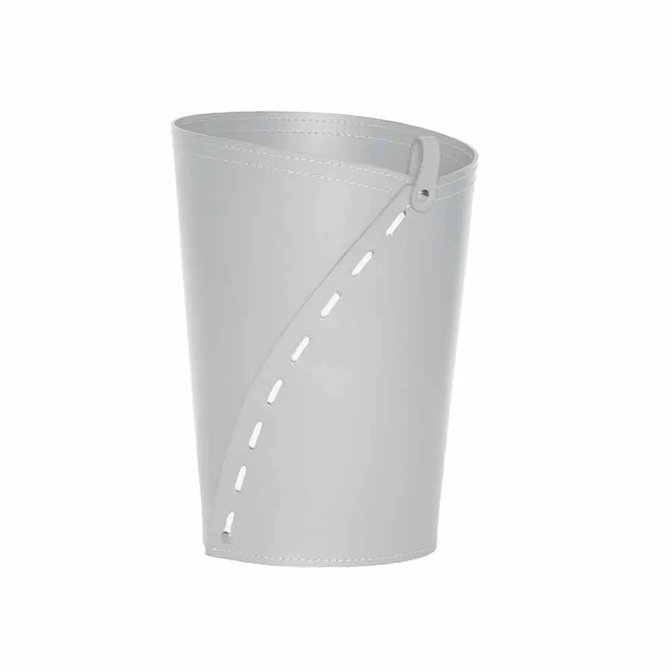 Composición moderna de oficina de cuero regenerado Made in Italy - Meduna Viadurini