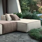 Composición de 1 Puf con Respaldo, 1 Puf y 1 Península - Bizarre Viadurini