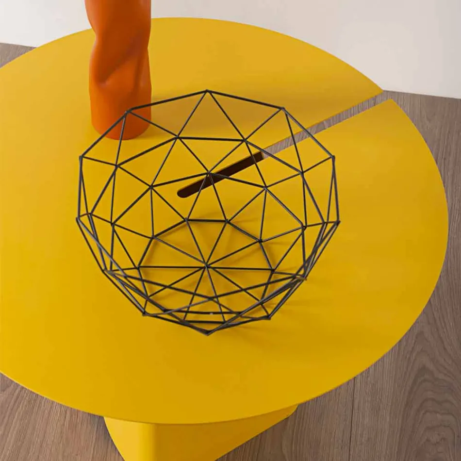 Composición de 2 mesas de centro modernas en acero Made in Italy - Álamo Viadurini