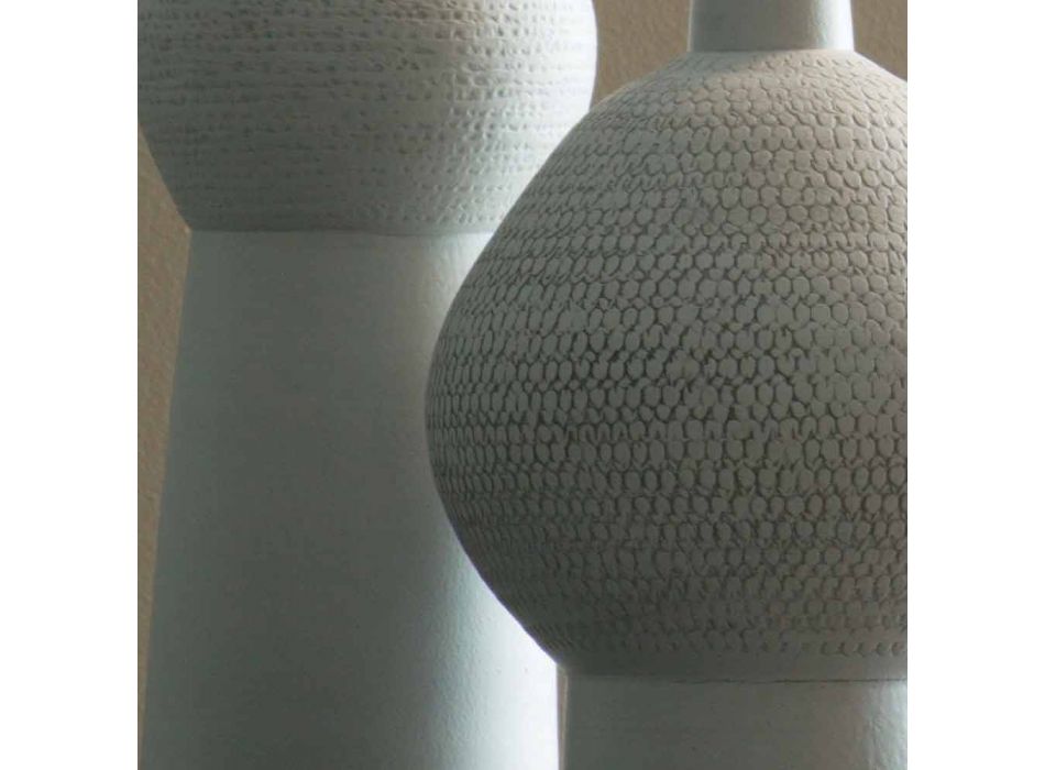 Composición de 2 jarrones decorativos en cerámica decorada - Lampedusa Viadurini