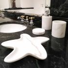 Composición de 3 accesorios de baño en mármol pulido Made in Italy - Trevio Viadurini