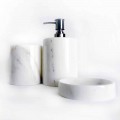 Composición de 3 accesorios de baño en mármol pulido Made in Italy - Trevio