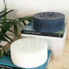Composición de 3 velas de cera redondas modernas Made in Italy - Candie Viadurini