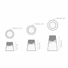 Composición de 3 candelabros modernos en madera de pino macizo - Blanco Viadurini