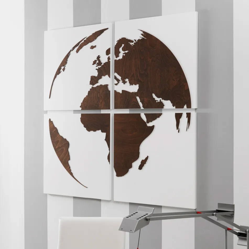 Composición de 4 Paneles Representando el Mundo Made in Italy - Ciro Viadurini