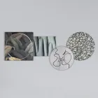 Composición de 4 Paneles con la Estilización del Beso Made in Italy - Kanna Viadurini