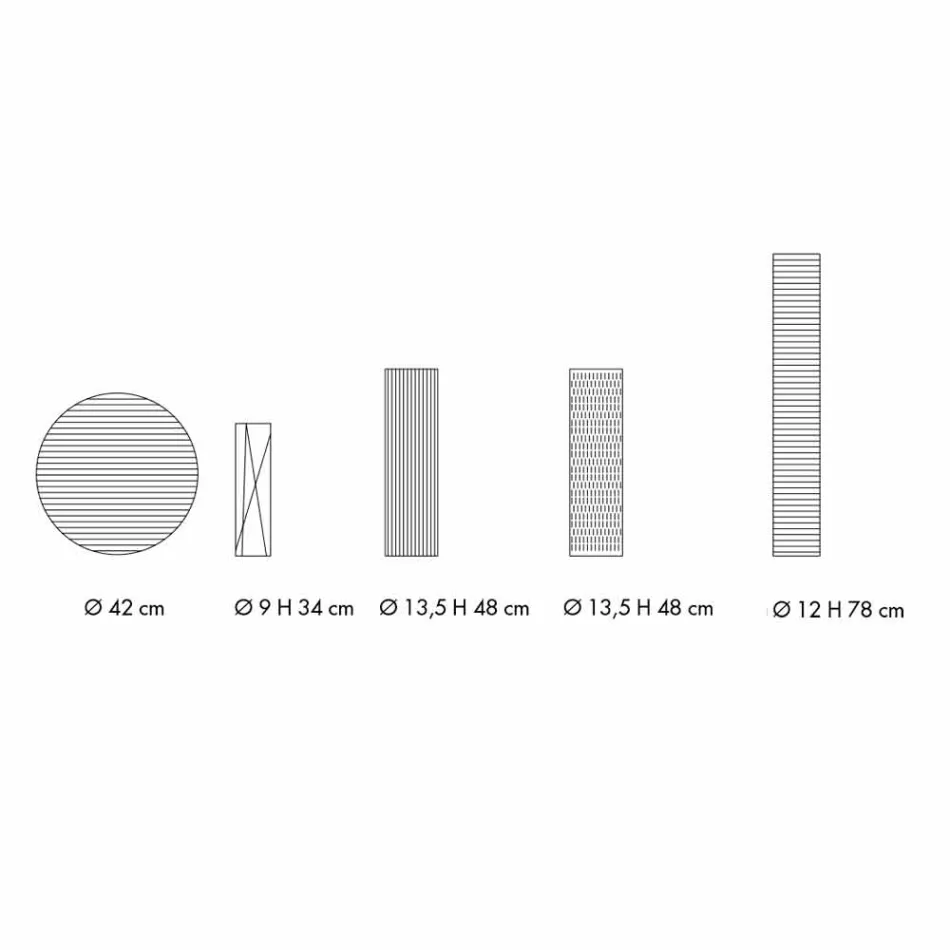 Composición de 4 Jarrones y Centro de Mesa en Porcelana Pintada a Mano - Liberio Viadurini