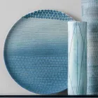 Composición de 4 Jarrones y Centro de Mesa en Porcelana Pintada a Mano - Liberio Viadurini