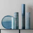 Composición de 4 Jarrones y Centro de Mesa en Porcelana Pintada a Mano - Liberio Viadurini