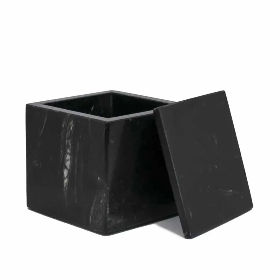 Composición de accesorios de baño de mármol hecho en Italia, 4 piezas - Deano Viadurini