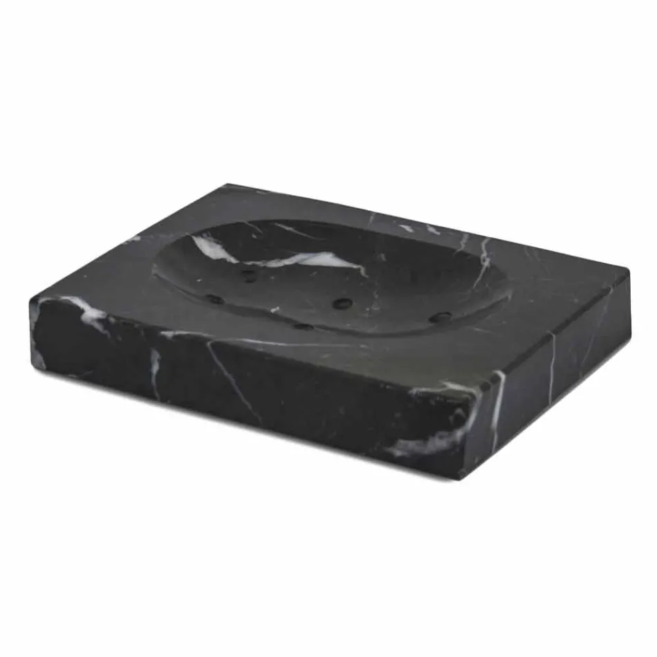 Composición de accesorios de baño de mármol hecho en Italia, 4 piezas - Deano Viadurini