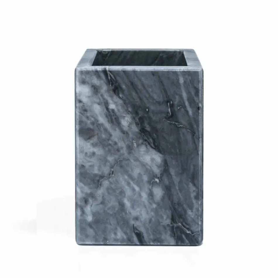 Composición de accesorios de baño de mármol hecho en Italia, 4 piezas - Deano Viadurini