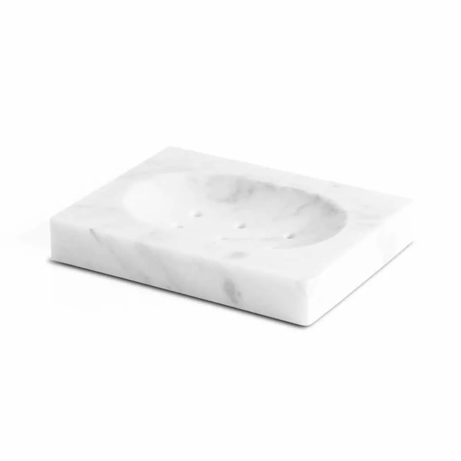 Composición de accesorios de baño de mármol hecho en Italia, 4 piezas - Deano Viadurini