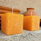 Composición de velas de cera cuadradas Made in Italy, 3 piezas - Mondelle Viadurini