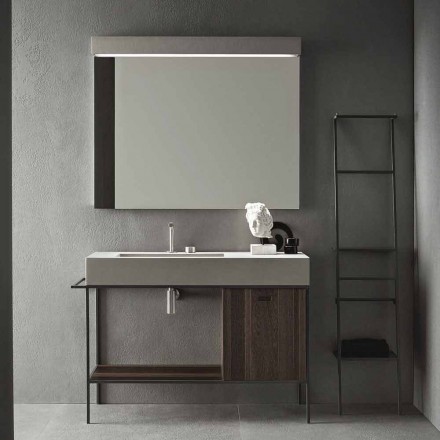 Composición de muebles artesanales para baño de diseño moderno en el suelo - Farart3 Viadurini