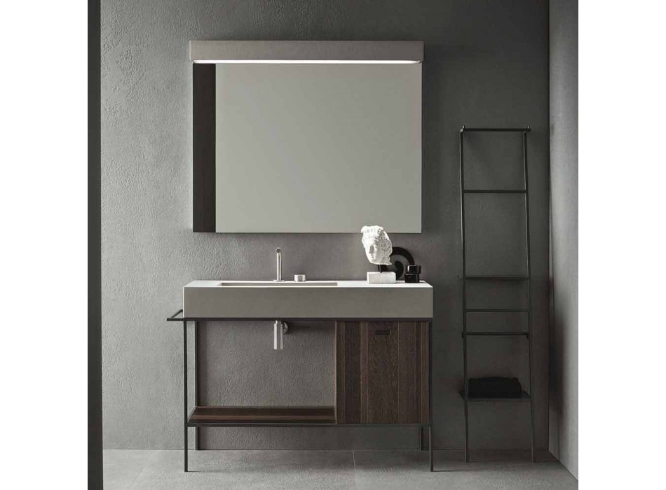Composición de muebles artesanales para baño de diseño moderno en el suelo - Farart3 Viadurini
