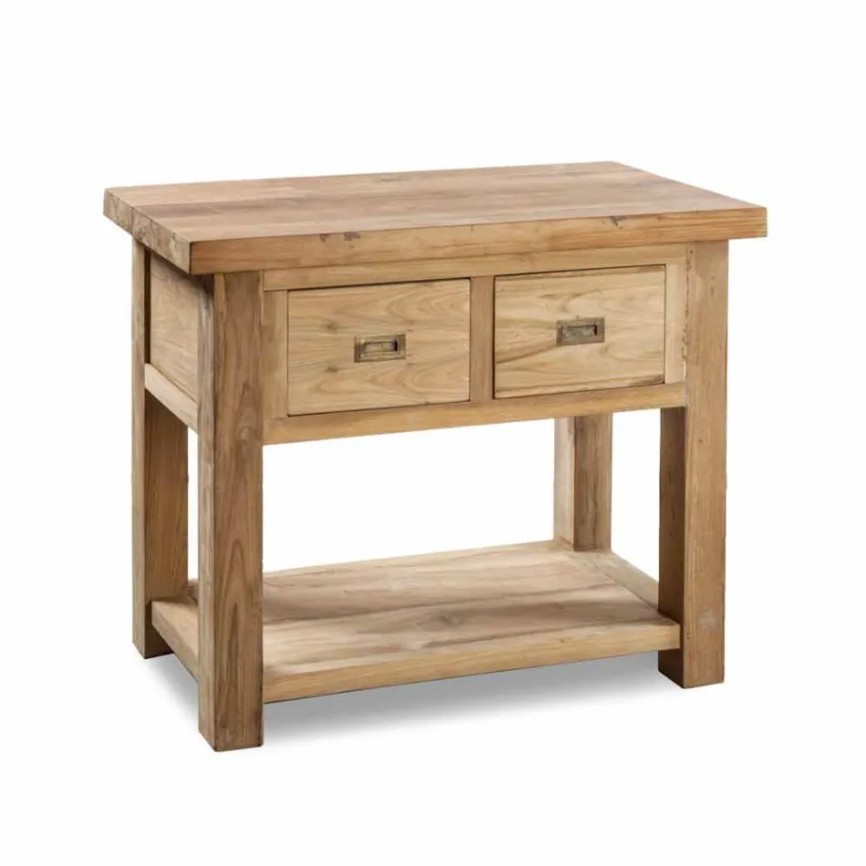 Composición de muebles de baño modernos en madera maciza de teca - Orinal Viadurini