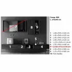 Composición de muebles de baño modernos, diseño suspendido Made in Italy - Callisi6 Viadurini