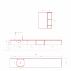 Composición de muebles de baño modernos, diseño suspendido Made in Italy - Callisi6 Viadurini