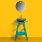 Mueble de Baño Independiente Composición Color Azul con Accesorios - Maryse Viadurini