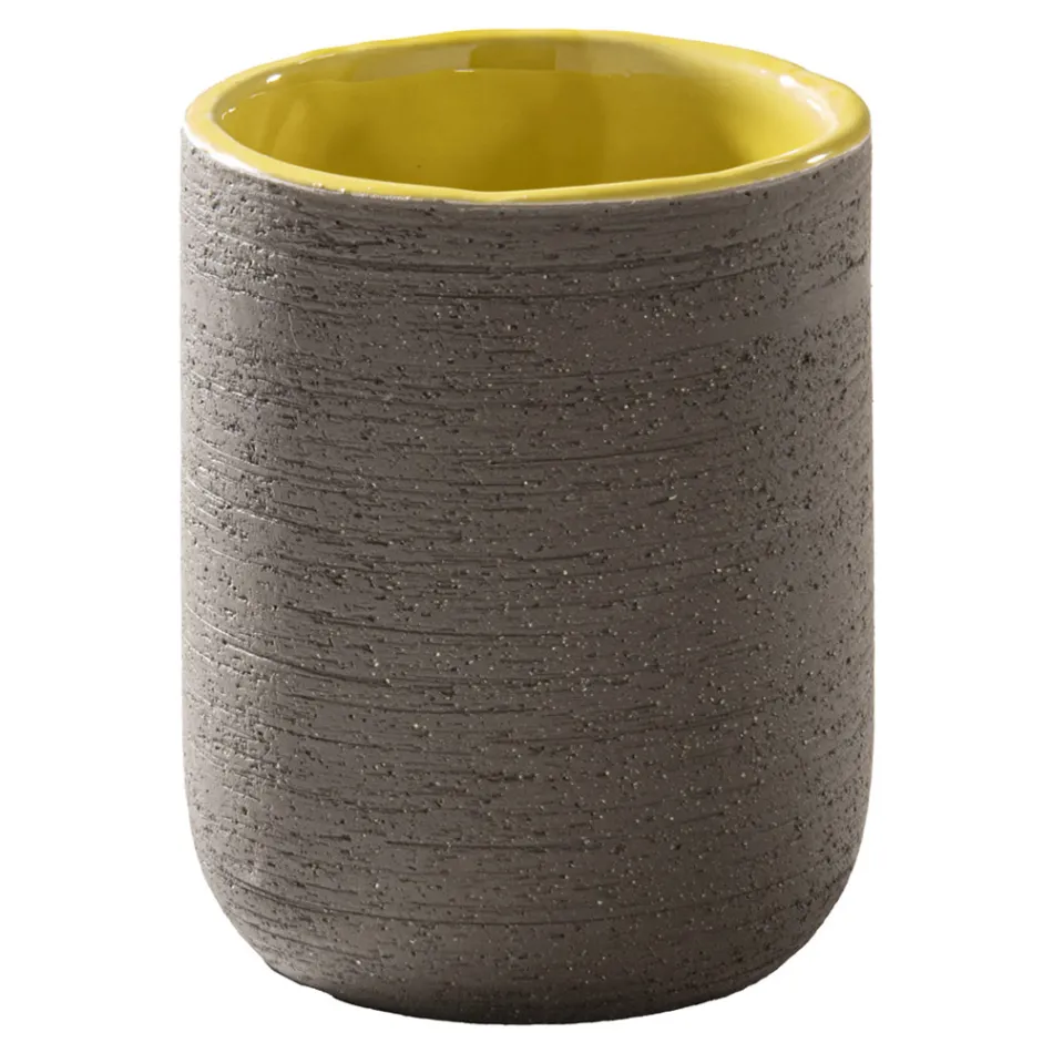 Composición de mueble de baño amarillo con accesorios incluidos - Carolie Viadurini