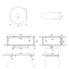 Composición Mueble de Baño Blanco con Espejo y Accesorios Incluidos - Carolie Viadurini
