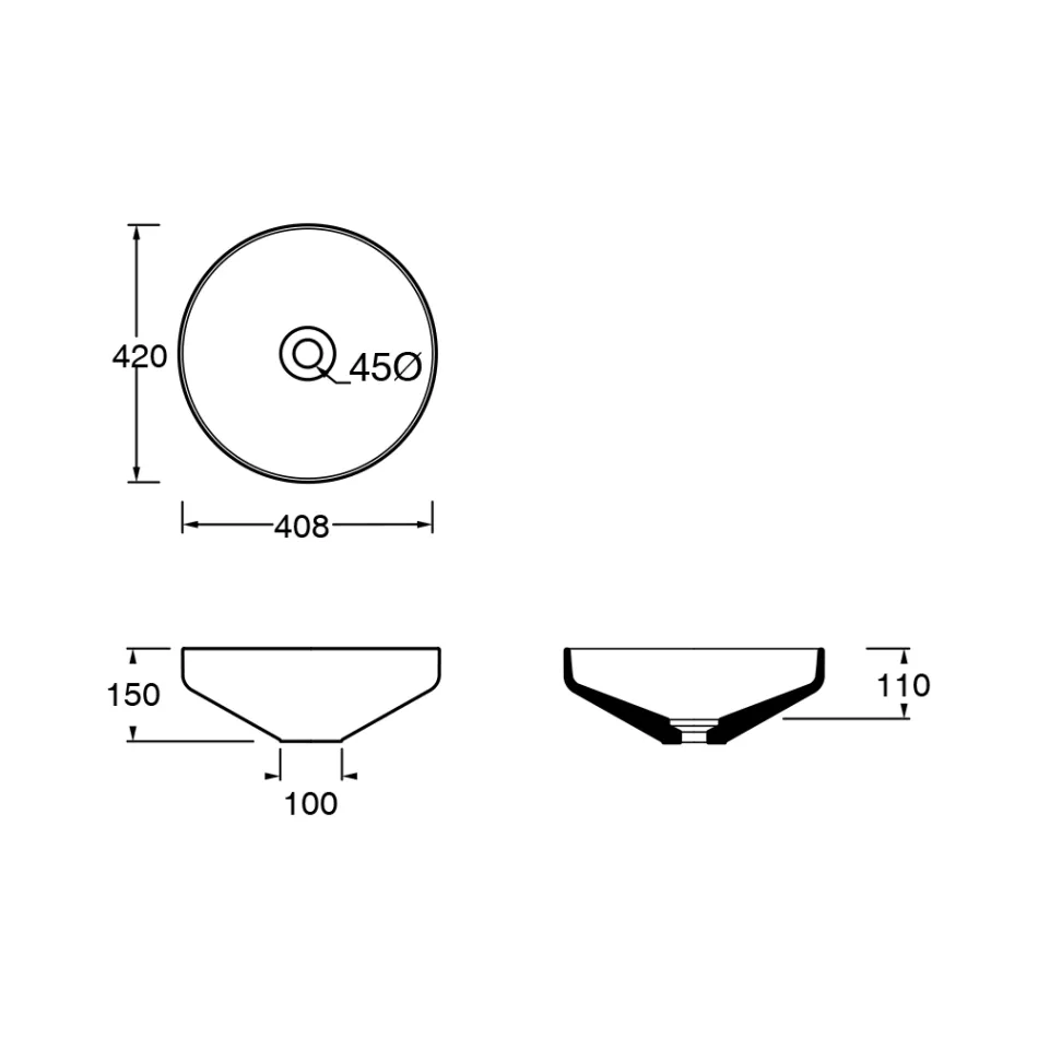 Composición de Mueble de Baño con Lavabo, Base y Espejo Made in Italy - Hoscar Viadurini