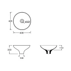 Composición de Mueble de Baño con Lavabo, Base y Espejo Made in Italy - Hoscar Viadurini