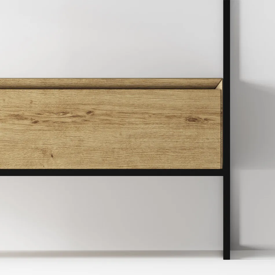 Composición de Mueble de Baño con Lavabo, Base y Espejo Made in Italy - Hoscar Viadurini